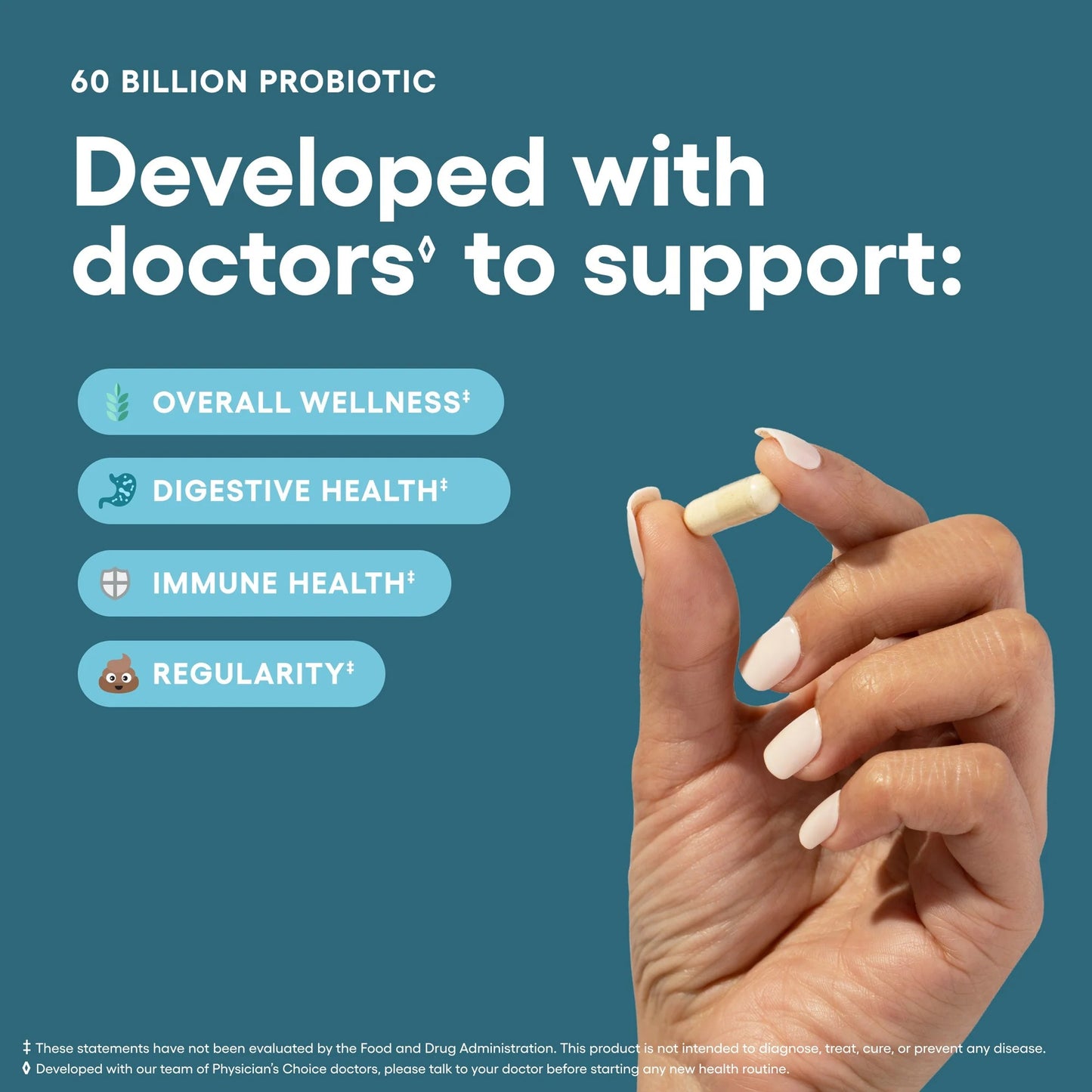 【Physician's CHOICE Site】 Probiotics 60 Billion CFU -60ct