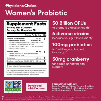 [Physician's Choice Site] Probiotics Women's Probiotic - 60 CT