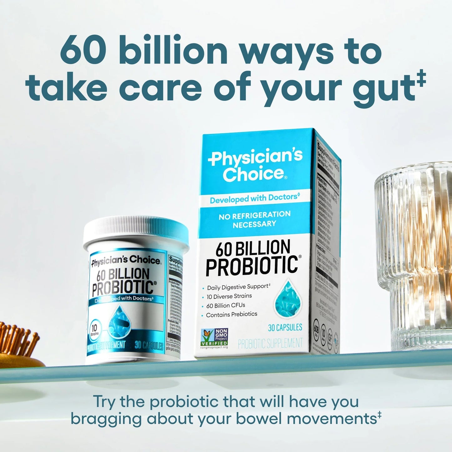 【Physician's CHOICE Site】 Probiotics 60 Billion CFU -60ct