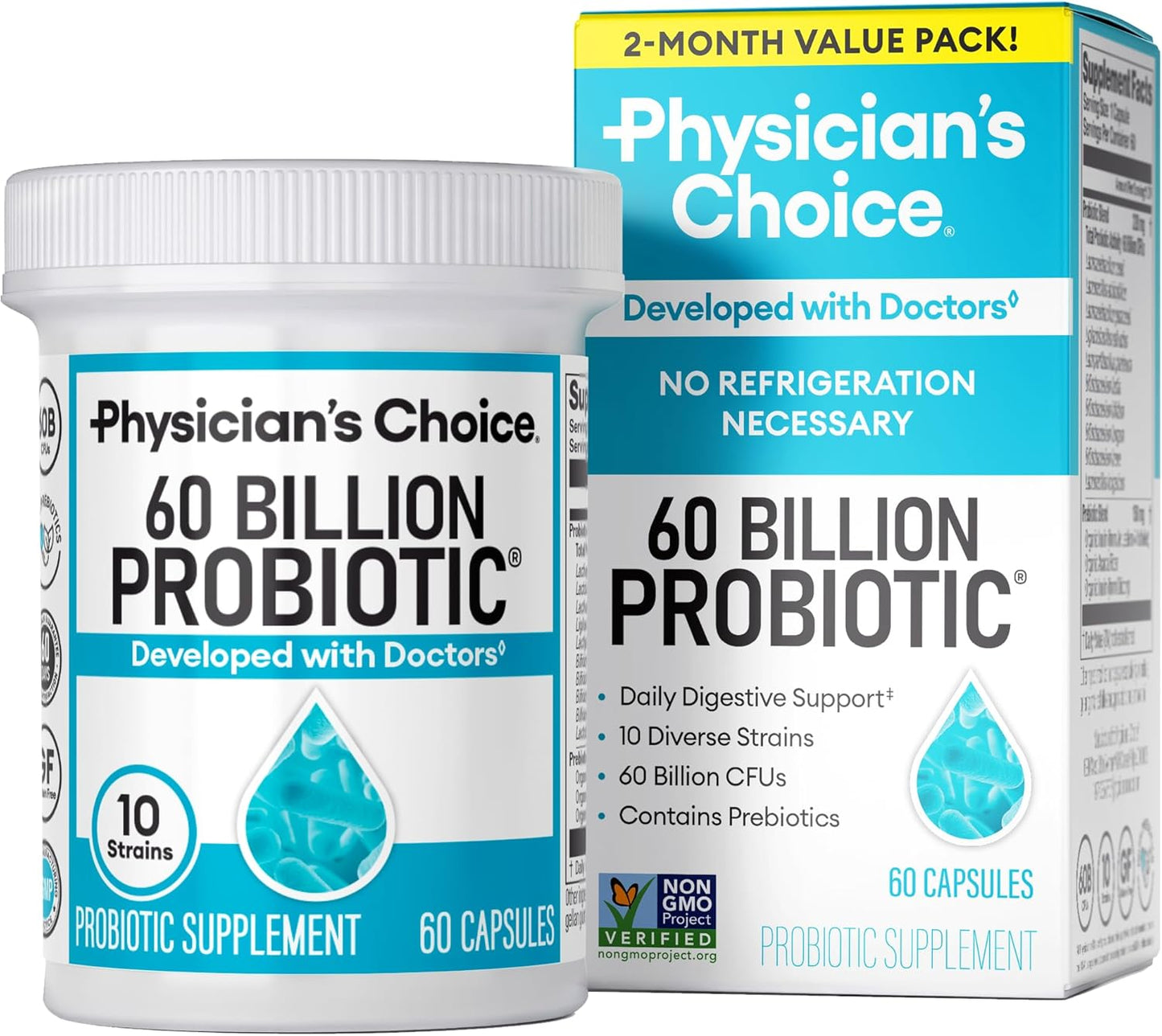 【Physician's CHOICE Site】 Probiotics 60 Billion CFU -60ct